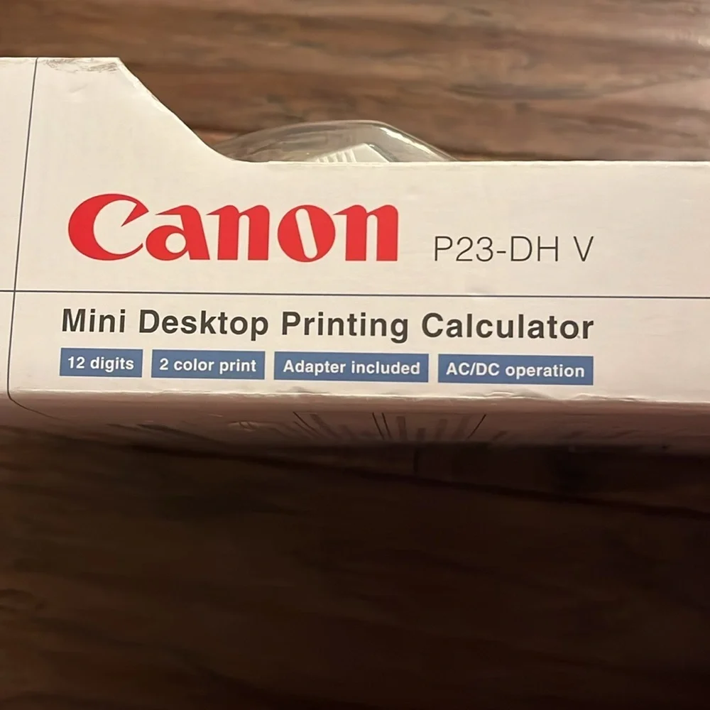 Canon Mini Desktop Printing Calculator P23-DHV 12 Digits 2 Color